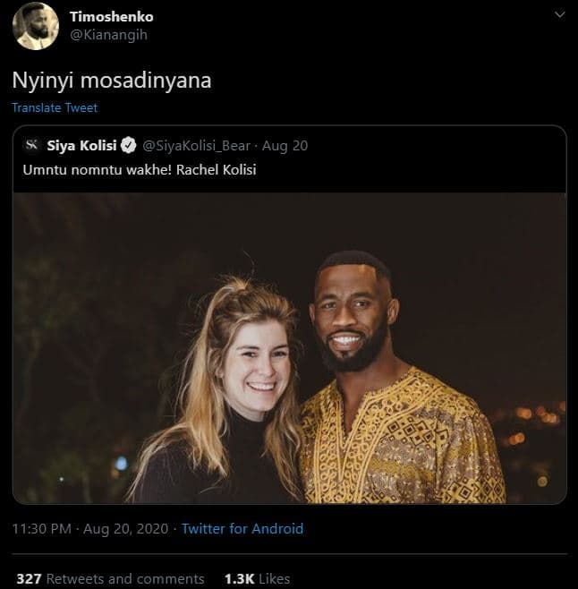 Timoshenko kianangih nyinyi mosadinyana translate tweet siya kolisi siyakolisi_b