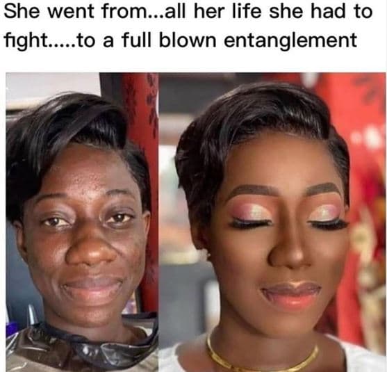 She went from..all her life she had to fight..to a full blown entanglement