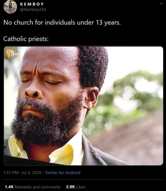 Kem b 0y kemboy254 no church for individuals under 13 years catholic priests 1,5