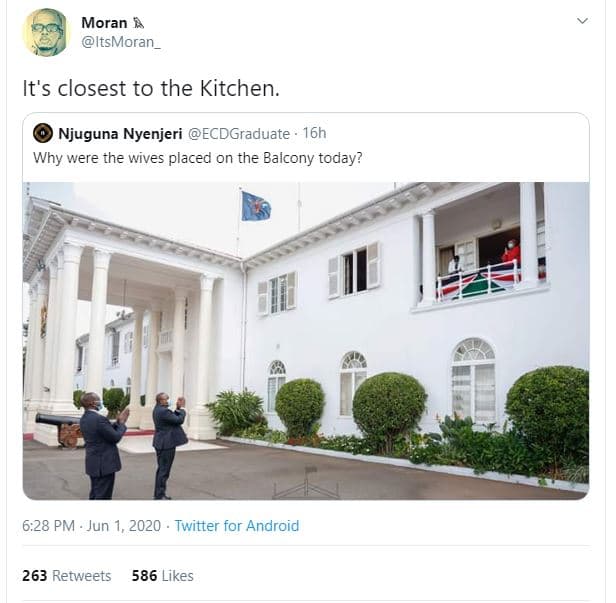 Moran a itsmoran _ it's closest to the kitchen njuguna nyenjeri ecdgraduate 16h