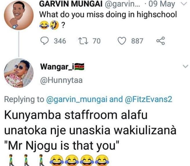 Garvin mungai garvin. 09 may what do you miss doing in highschool 346 12 70 887