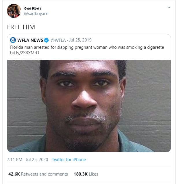 Deadboi sadboyace free him wfla news wfla . jul 25, florida man arrested for sla