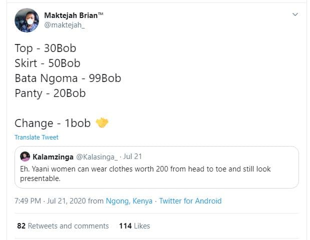 Maktejah brian maktejah _ top 3obob skirt 5obob bata ngoma 99bob panty 2obob cha