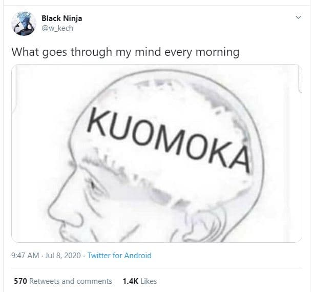 Black ninja w_kech what goes through my mind every morning 9,47 am jul 8, twitte