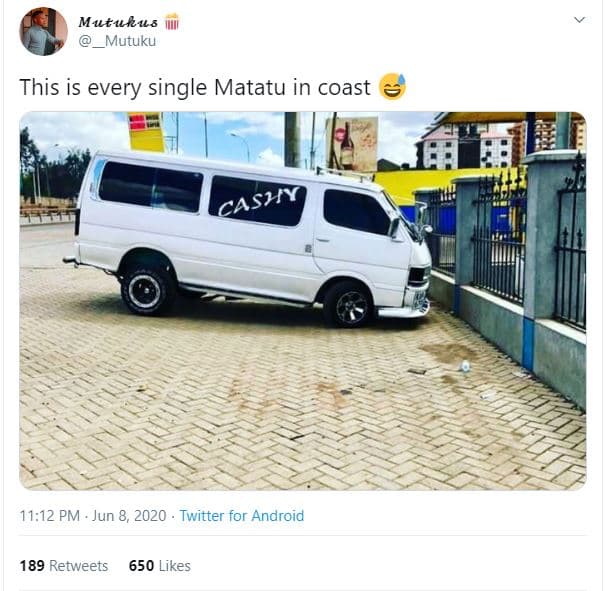 Muturus mutuku this is every single matatu in coast 11,12 pm jun 8, twitter for