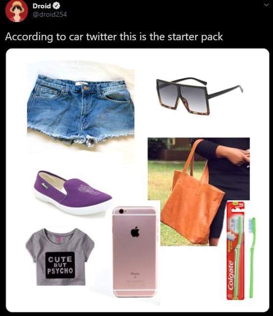 Droid droid254 according to car twitter this is the starter pack sye