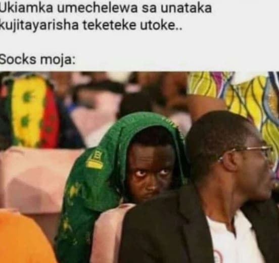Ukiamka umechelewa sa unataka kujitayarisha teketeke utoke socks moja