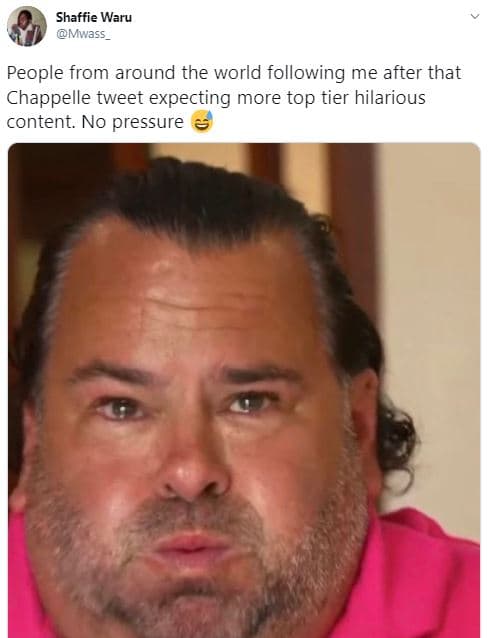 Shaffie waru mwass people from around the world following me after that chappell