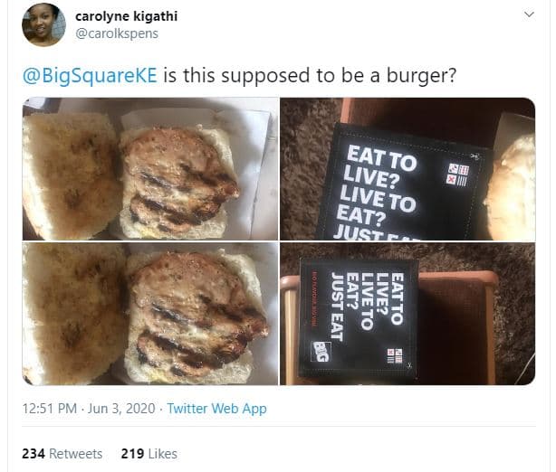 Carolyne kigathi carolkspens bigsquareke is this supposed to be a burger? eat li