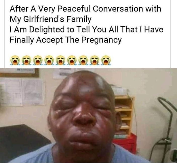 After a very peaceful conversation with my girlfriend's family am delighted to t