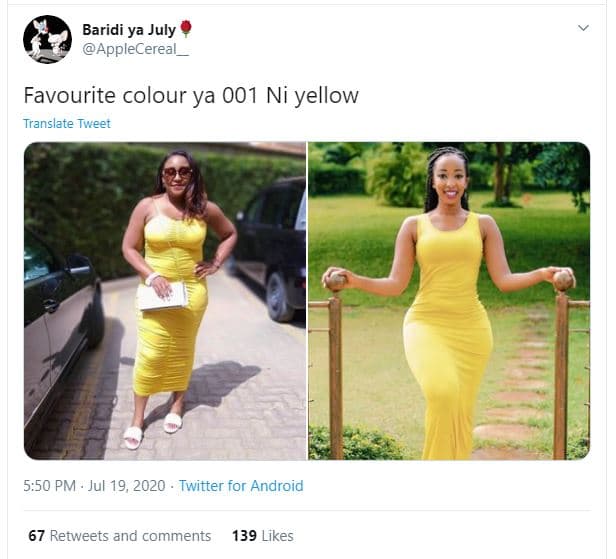 Baridi ya july applecereal favourite colour ya 001 ni yellow translate tweet 5.5