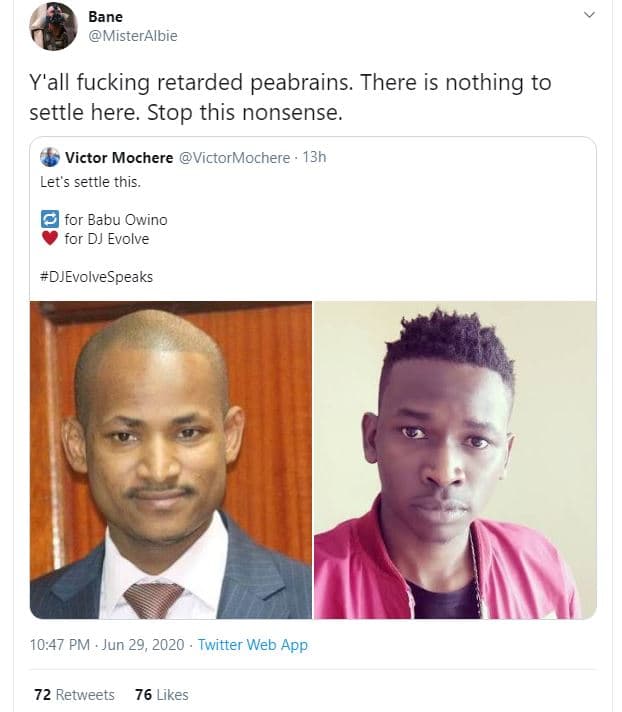 Bane misteralbie y'all fucking retarded peabrains. there is nothing to settle he