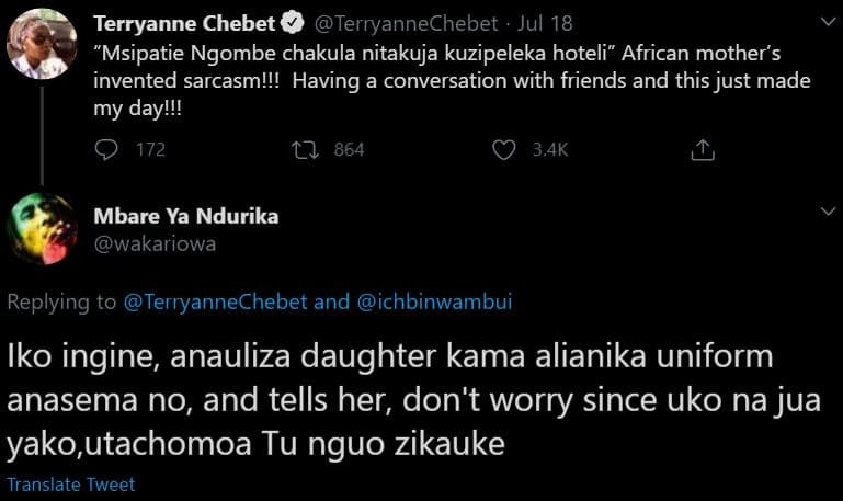 Terryanne chebet terryannechebet jul 18 msipatie ngombe chakula nitakuja kuzipel