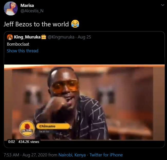 Marisa alcestis_n jeff bezos to the world king_muruka kingmuruka . aug 25 bomboc