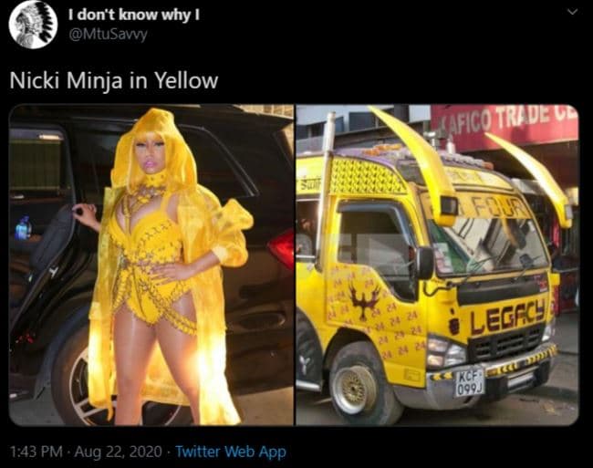 Don't know why mtusavvy nicki minja in yellow gafico trideve fug s3 1.43 pm aug
