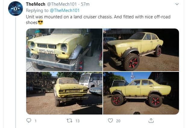 Themech themech101 57m replying to themech101 unit was mounted on a land cruiser