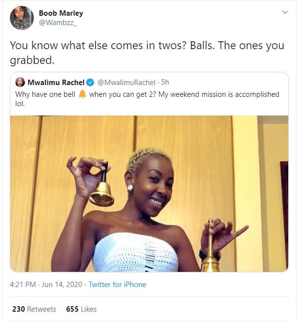 Boob marley wambzz you know what else comes in twos? balls. the ones you grabbed