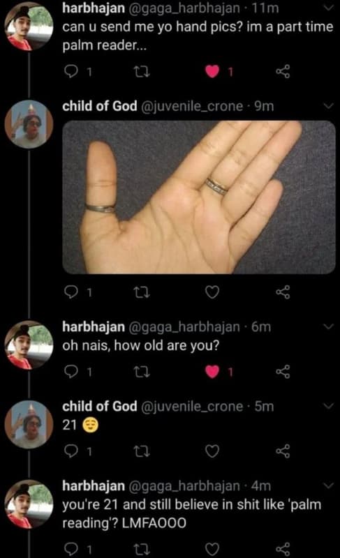 Harbhajan gaga_harbhajan 11m can u send me yo hand pics? im a part time palm rea