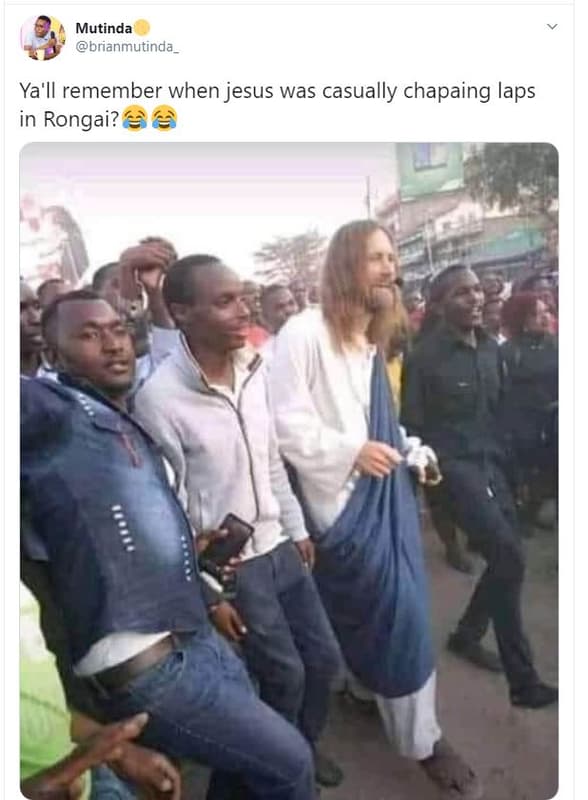 Mutinda brianmutinda_ ya'll remember when jesus was casually chapaing laps in ro