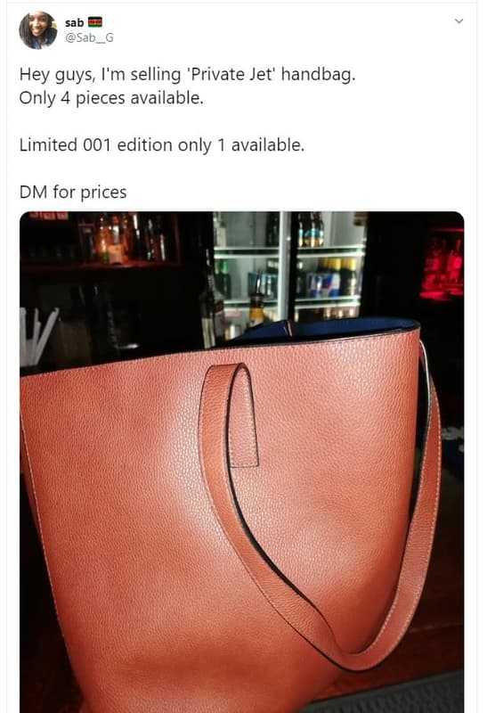 Sab sab_g hey guys, i'm selling 'private jet' handbag. only pieces available lim