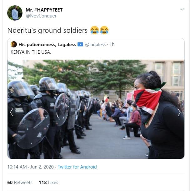 Mr. happyfeet novconquer nderitu's ground soldiers his patienceness, lagaless ke