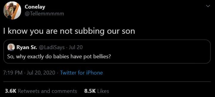 Conelay tellemmmmm know you are not subbing our son ryan sr. ladisays . jul 20 s