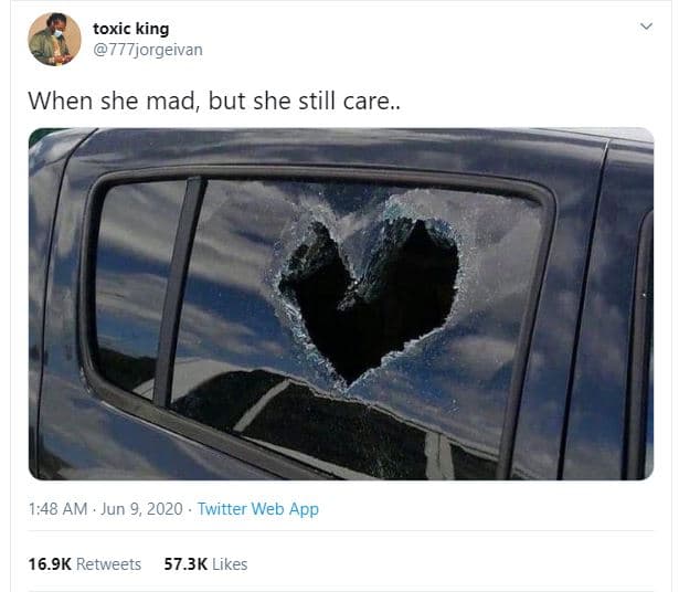 Toxic king 777jorgeivan when she mad, but she still care. 1,48 am jun 9, twitter