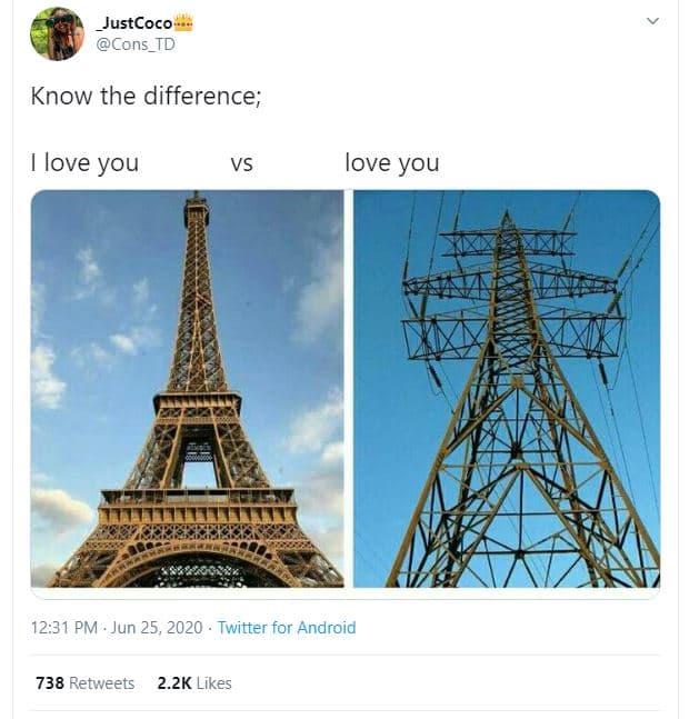 Justcoco cons_td know the difference love you vs love you 12.31 pm jun 25, twitt