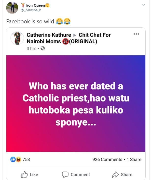 Iron queen _marsha_ facebook is so wild catherine kathure chit chat for nairobi