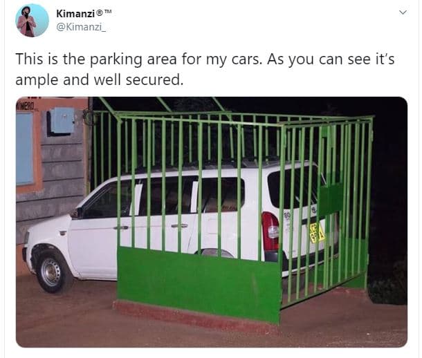 Kimanzi kimanzı _ this is the parking area for my cars. as you can see it's ampl