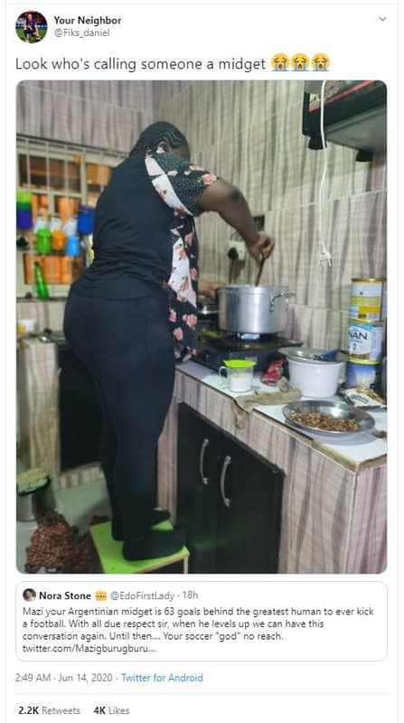 Your neighbor fiks_daniel look who's calling someone a midget fàfèf nora stone e