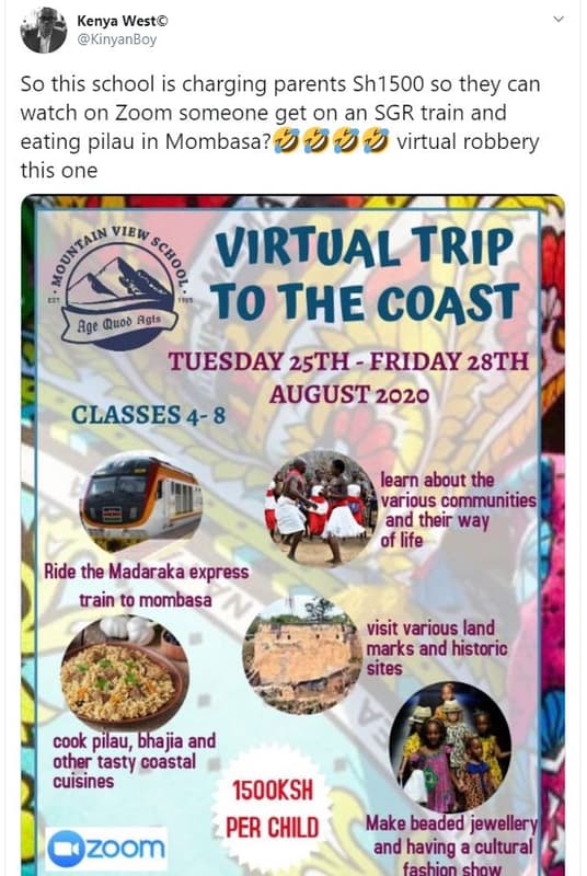 Kenya west kinyanboy so this school is charging parents sh1500 so they can watch