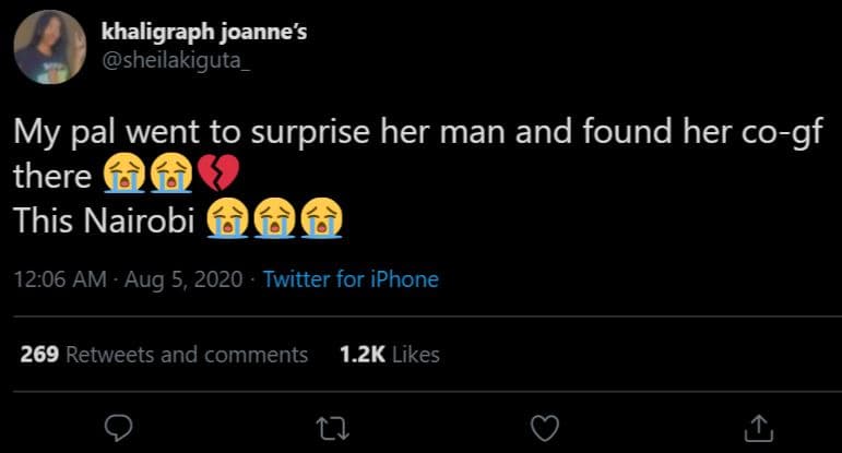 Khaligraph joanne's sheilakiguta my pal went to surprise her man and found her c