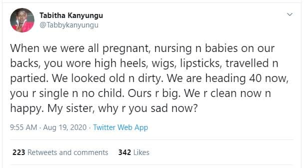 Tabitha kanyungu tabbykanyungu when we were all pregnant, nursing n babies on ou