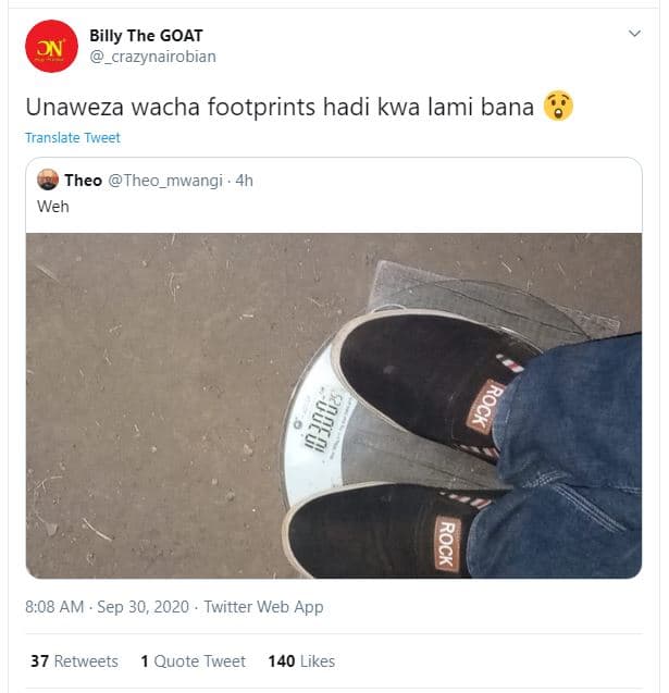 Billy the goat crazynairobian unaweza wacha footprints hadi kwa lami bana transl