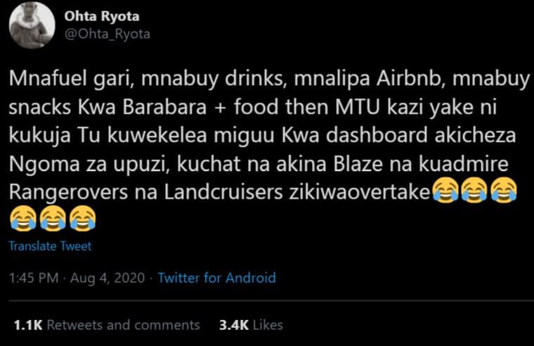 Ohta ryota ohta_ryota mnafuel gari, mnabuy drinks, mnalipa airbnb, mnabuy snacks