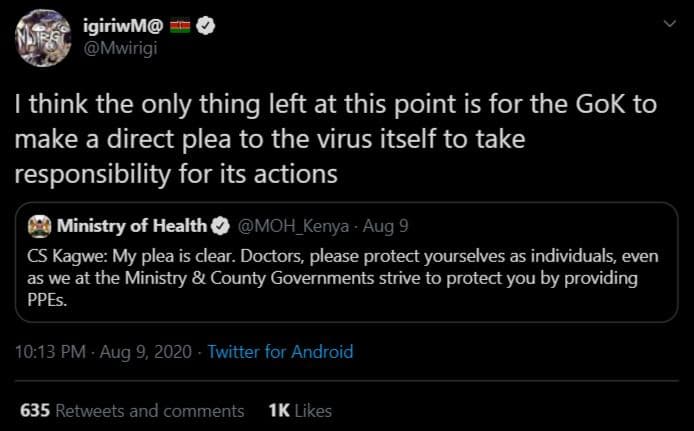 Igiriwm mpes mwirigi think the only thing left at this point is for the gok to m