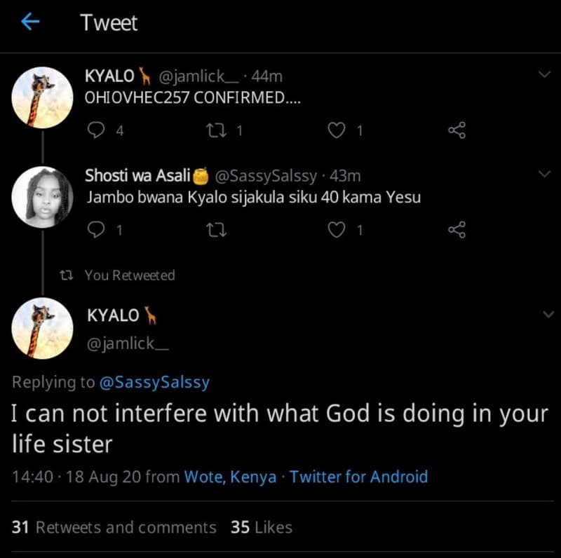 Tweet kyalo jamlick 44m ohiovhec257 confirmed_ 0 12 0 shosti wa asali sassysalss