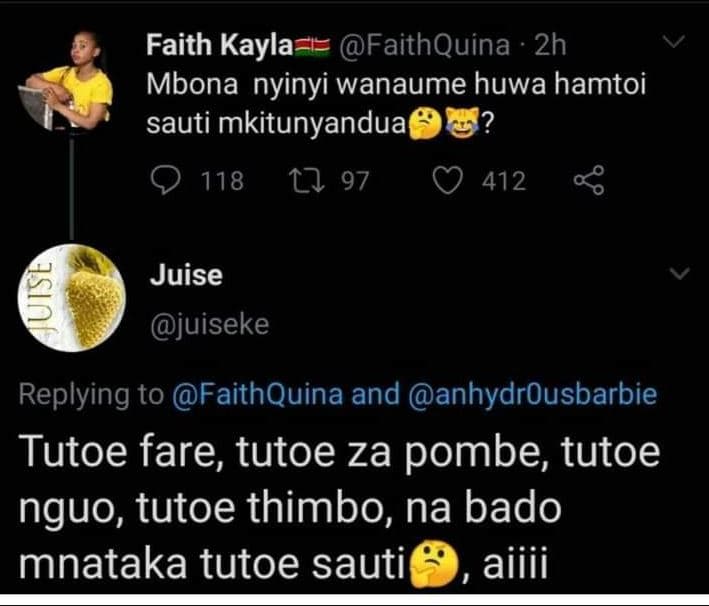 Faith kayla faithquina 2h mbona nyinyi wanaume huwa hamtoi sauti mkitunyandua 11