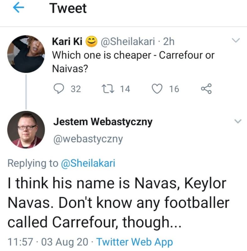 Tweet kari ki sheilakari 2h which one is cheaper carrefour or naivas? 32 27 14 1