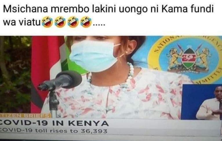 Msichana mrembo lakini uongo ni kama fundi wa viatu ovid19 in kenya ovid19 toll