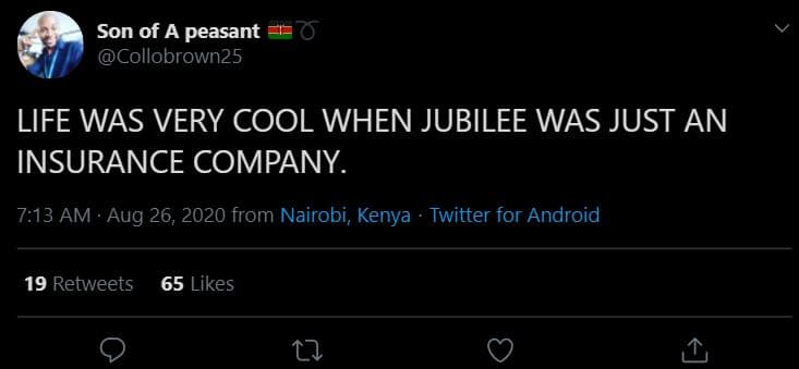 Son of a peasant collobrown25 life was very cool when jubilee was just an insura