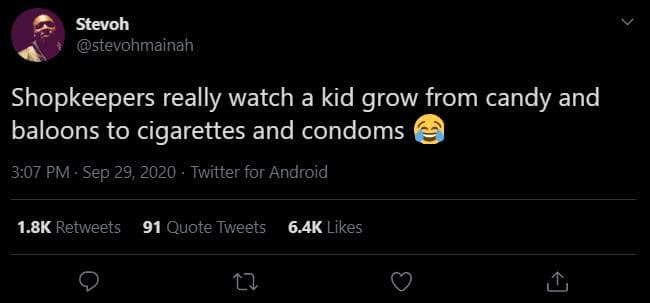 Stevoh stevohmainah shopkeepers really watch a kid grow from candy and baloons t