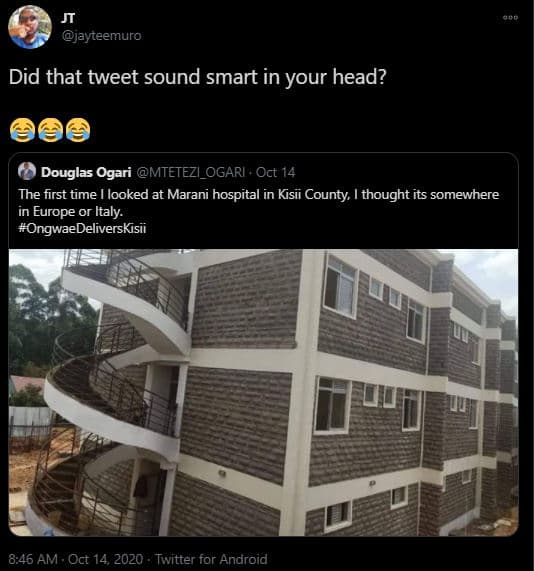 Jayteemuro did that tweet sound smart in your head? douglas ogari mtetezi_ogari