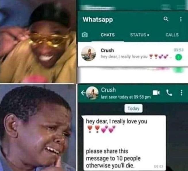 Whatsapp chais staius calls cruzh drar ncoliy lov u crush jasi ccen ocay0i 09 58
