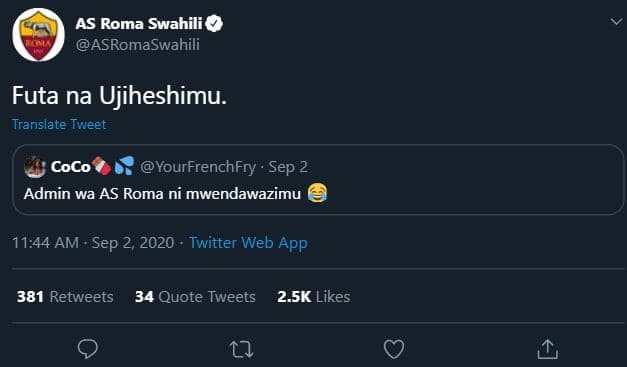 As roma swahili asromaswahili futa na ujiheshimu translate tweet coco yourfrench