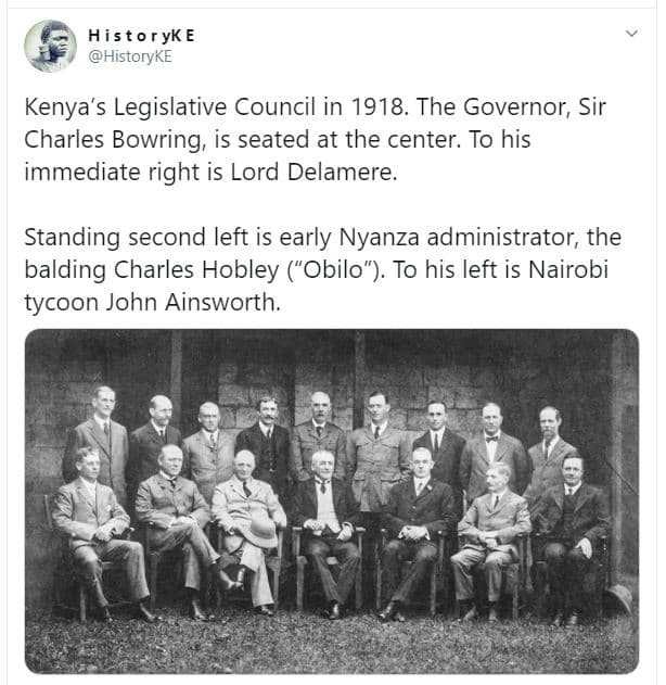 Histor yk e historyke kenya's legislative council in . the governor, sir charles