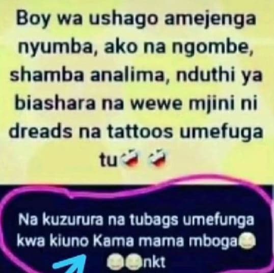 Boy wa ushago amejenga nyumba, ako na ngombe, shamba analima, nduthi ya biashara