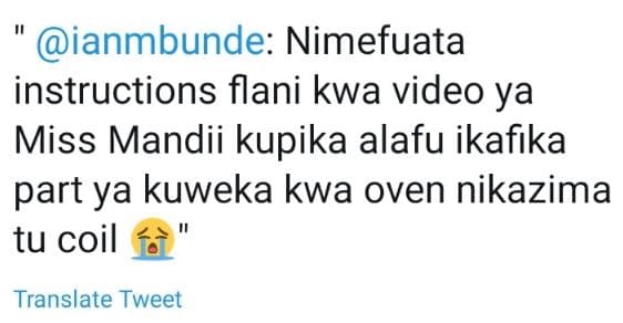 Ianmbunde nimefuata instructions flani kwa video ya miss mandii kupika alafu ika