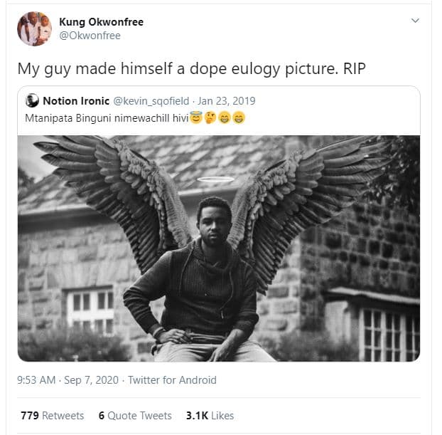 Kung okwonfree okwonfree my guy made himself a dope eulogy picture. rip notion i